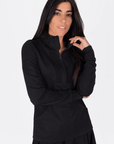 Endure Half Zip (Black) - Top - Yakira Bella