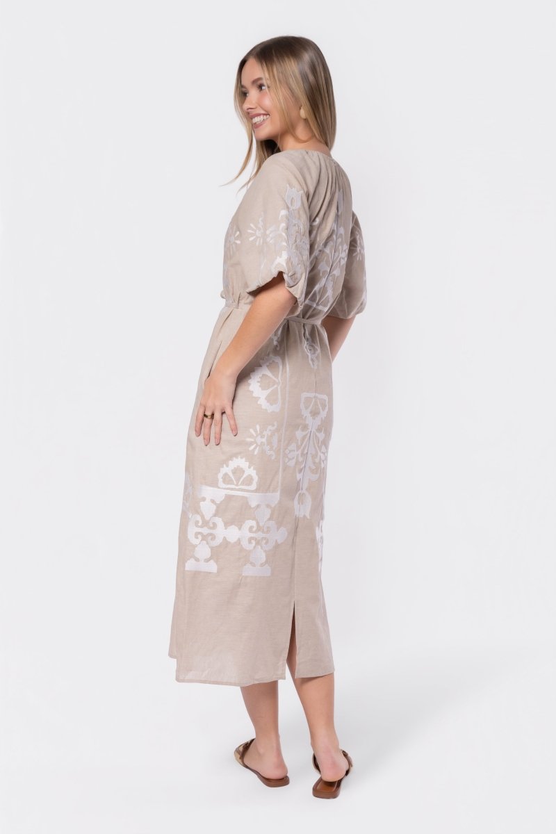Erica Dress (Beige) - Dress - Yakira Bella