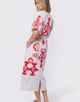 Erica Dress (White/Red) - Dress - Yakira Bella