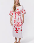 Erica Dress (White/Red) - Dress - Yakira Bella