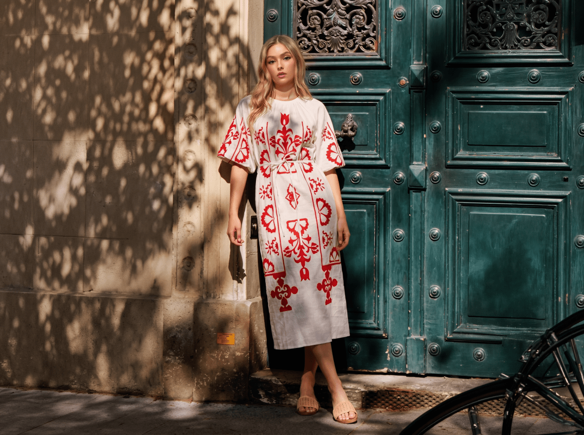 Erica Dress (White/Red) - Dress - Yakira Bella