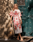 Erica Dress (White/Red) - Dress - Yakira Bella