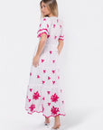 Estelle Dress (White Pink) - Dress - Yakira Bella