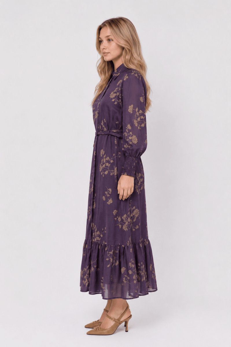Evelyn Dress (Purple Khaki) - Dress - Yakira Bella