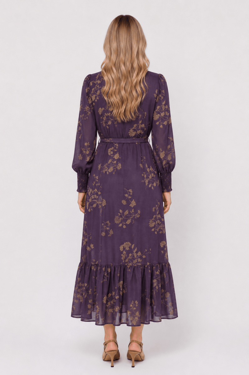 Evelyn Dress (Purple Khaki) - Dress - Yakira Bella