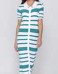 EVELYN DRESS (WHITE/GREEN) - Dress - Yakira Bella