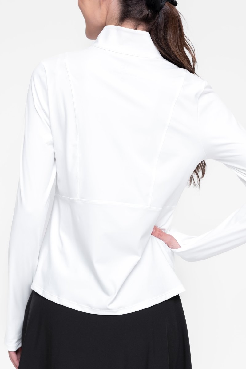 EXCEL HALF ZIP (WHITE) - Top - Yakira Bella