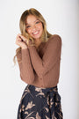 Fiora Cardigan (Brown) - Top - Yakira Bella