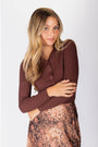 Fiora Cardigan (Dark Brown) - Top - Yakira Bella