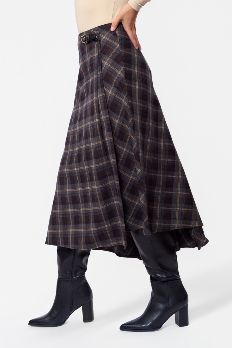 Foley Skirt (Black Plaid) - Skirt - Yakira Bella