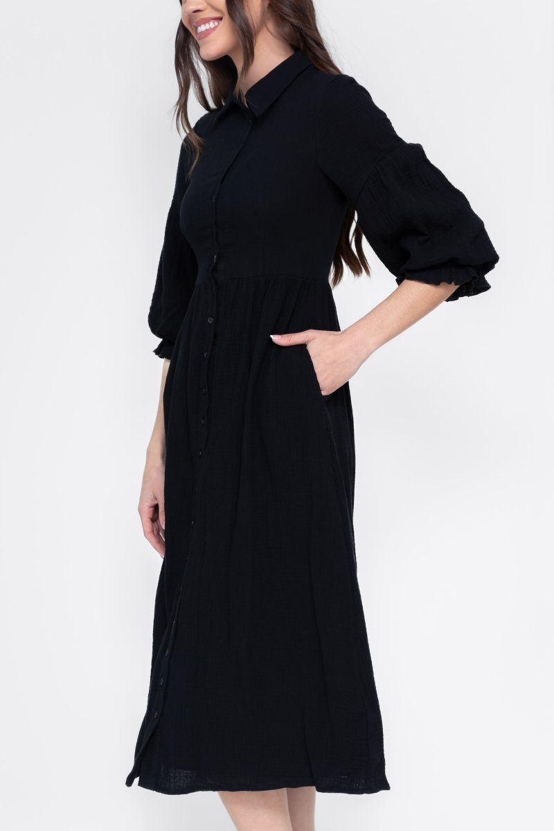 GABRIELLA DRESS (BLACK) - Dress - Yakira Bella