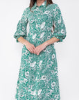 GABRIELLA DRESS (GREEN PATTERN) - Dress - Yakira Bella