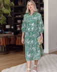 GABRIELLA DRESS (GREEN PATTERN) - Dress - Yakira Bella