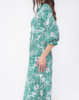 GABRIELLA DRESS (GREEN PATTERN) - Dress - Yakira Bella