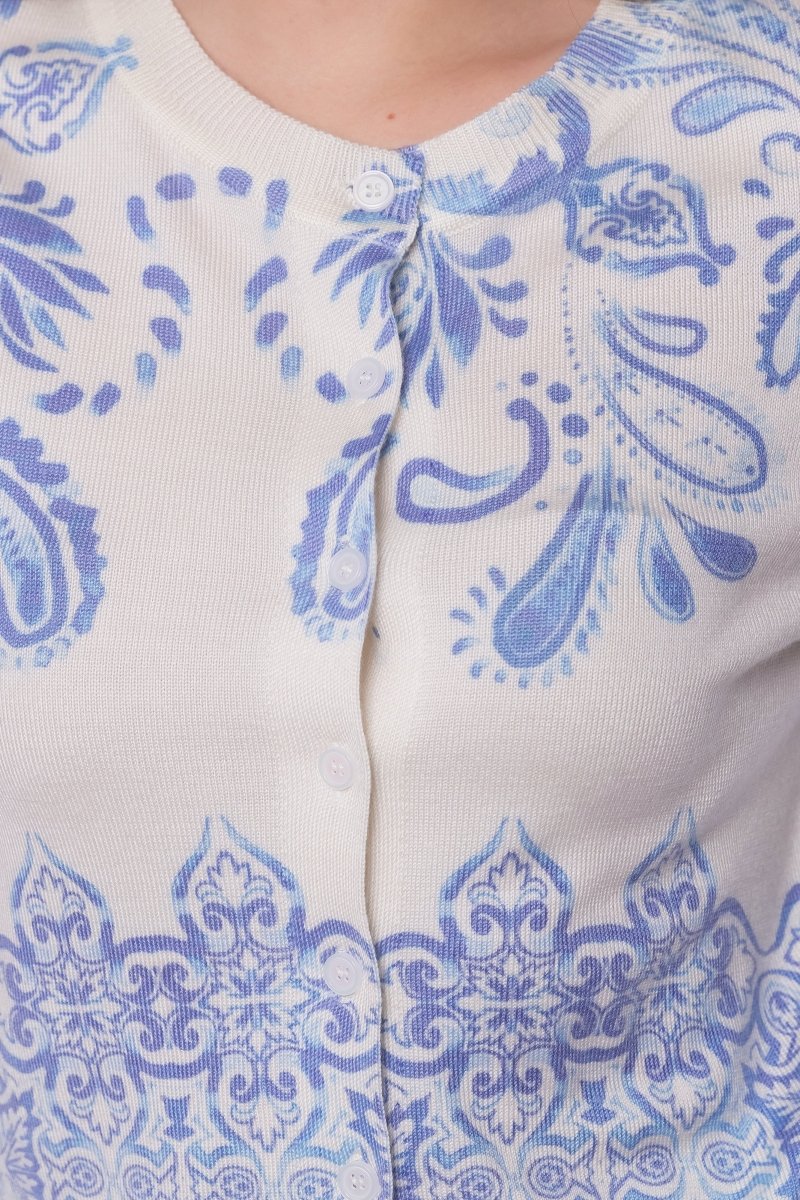 Gabrielle Cardigan (Blue Pattern) - Top - Yakira Bella