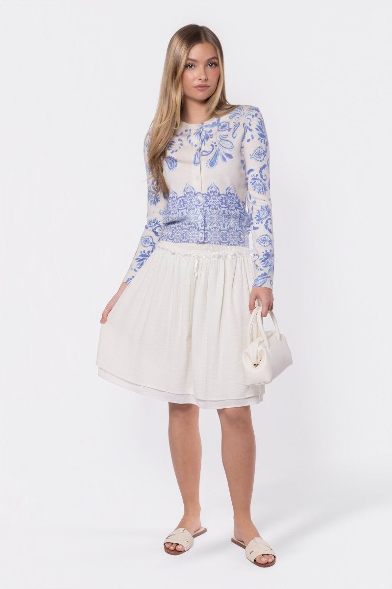 Gabrielle Cardigan (Blue Pattern) - Top - Yakira Bella