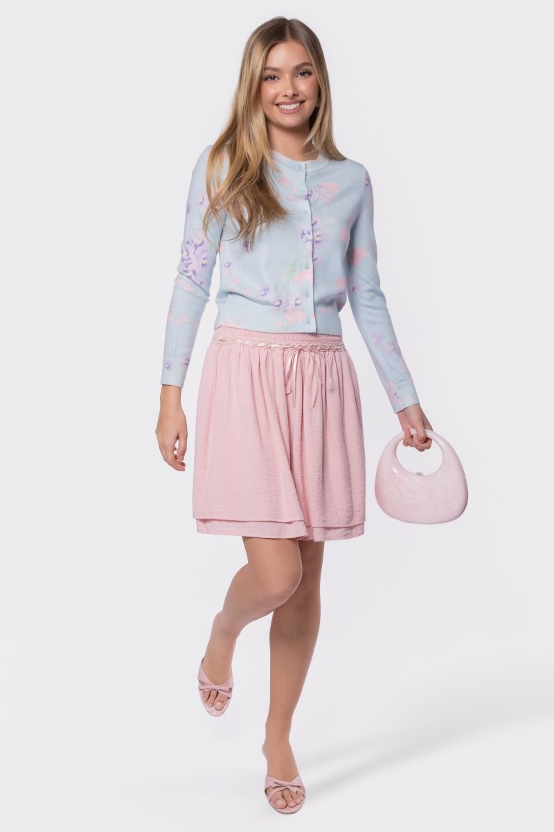 Gabrielle Cardigan (Light Blue Ground) - Top - Yakira Bella