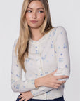 Gabrielle Cardigan (White/Blue) - Top - Yakira Bella