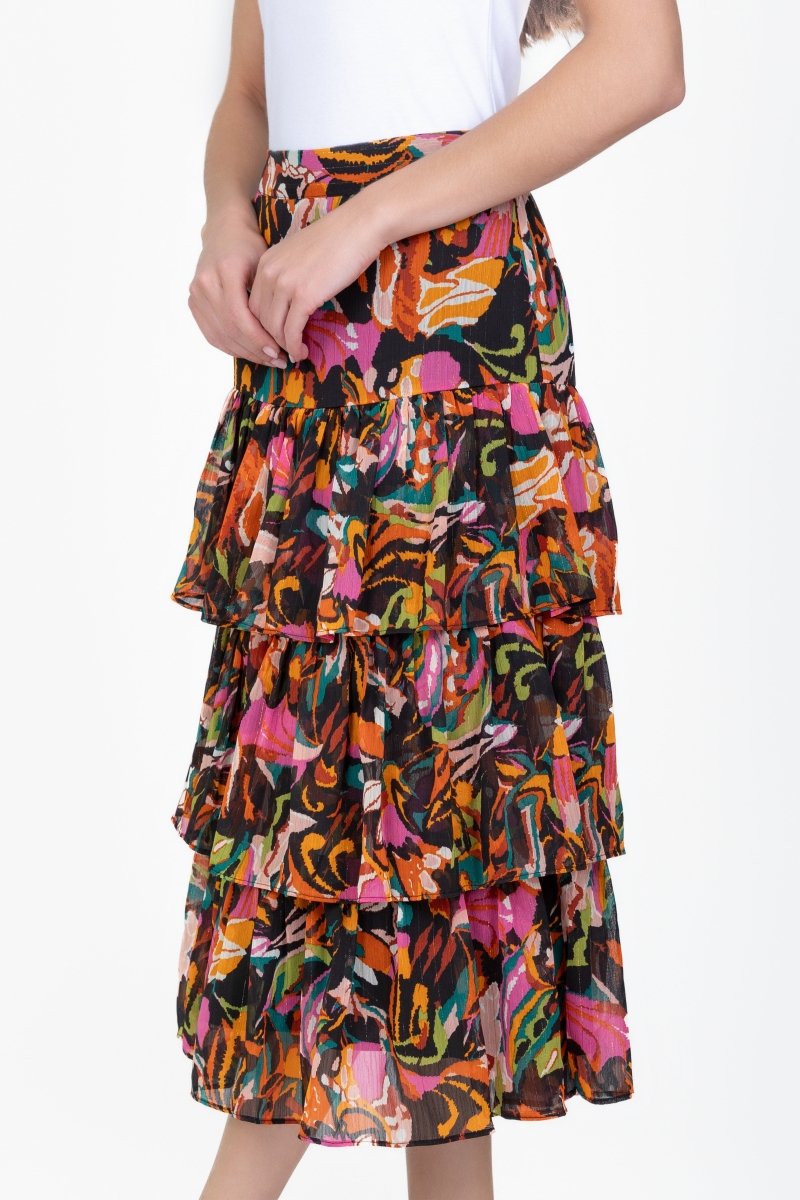 Gia Skirt (Black Pattern) - Skirt - Yakira Bella