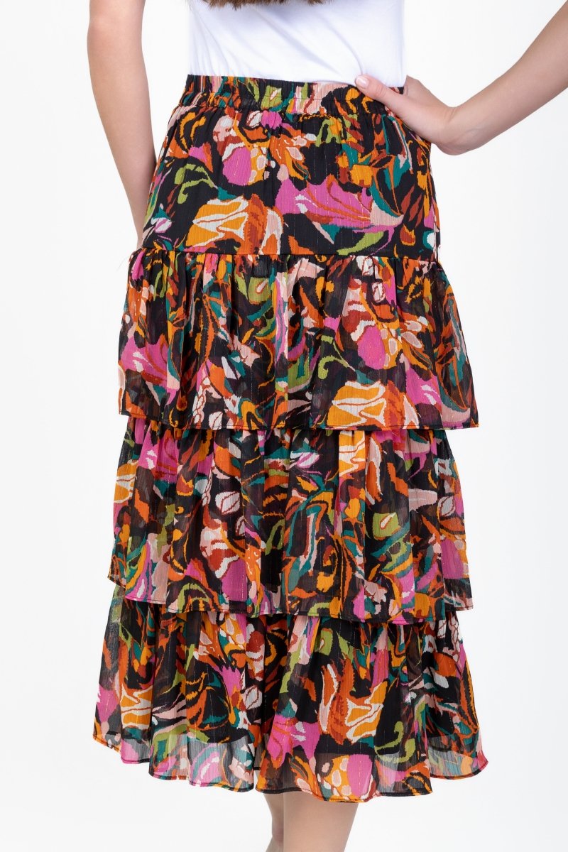 Gia Skirt (Black Pattern) - Skirt - Yakira Bella
