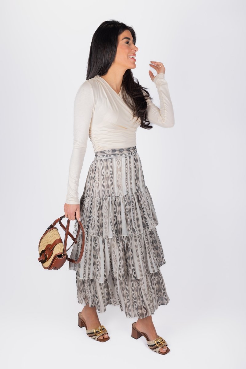 GIA SKIRT (BLACK/IVORY) - Skirt - Yakira Bella