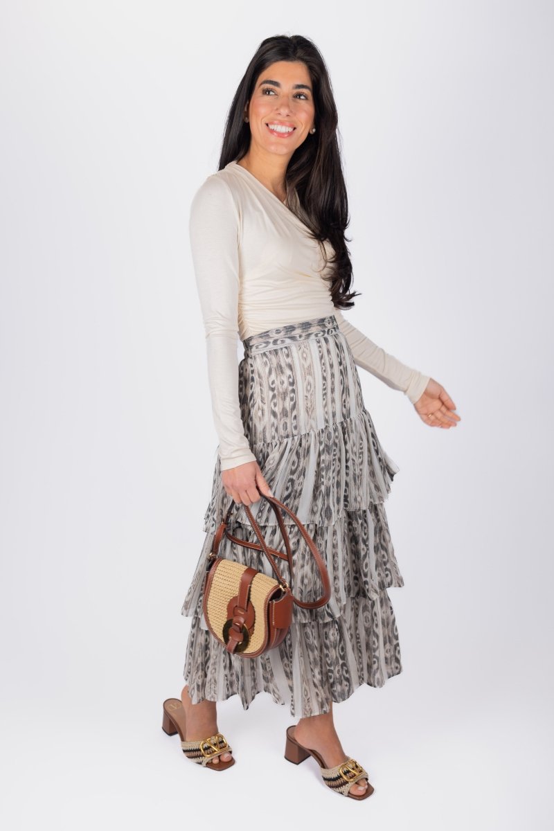 GIA SKIRT (BLACK/IVORY) - Skirt - Yakira Bella