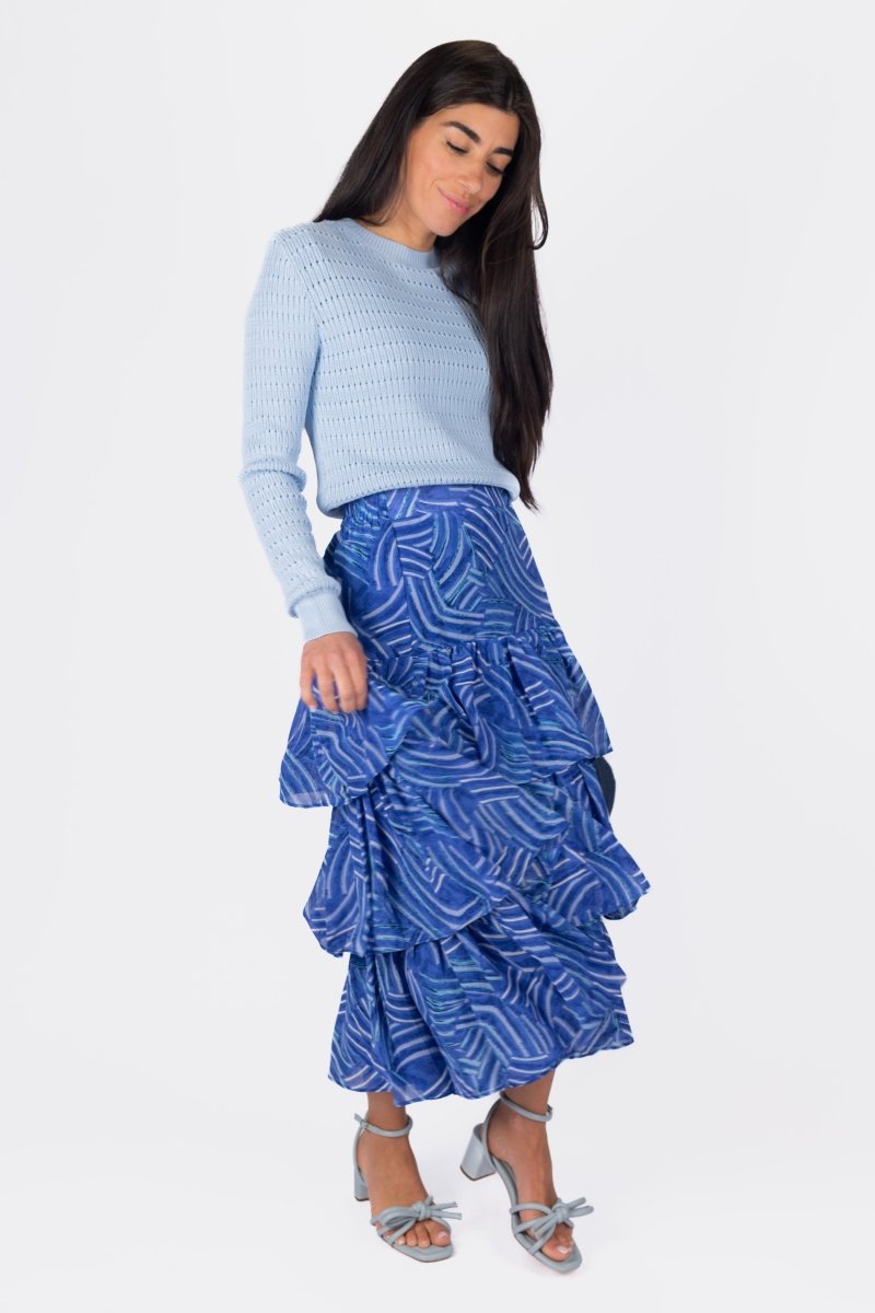 GIA SKIRT (BLUE MULTI) - Skirt - Yakira Bella