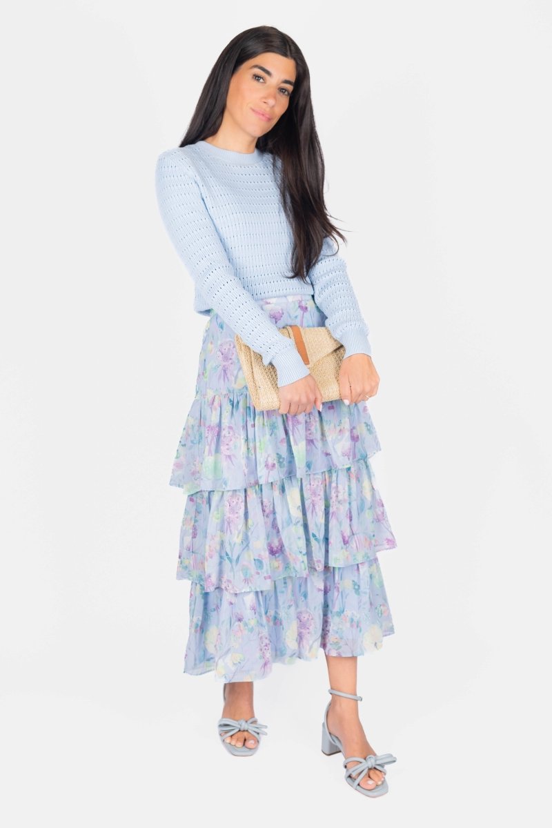 GIA SKIRT (BLUE PATTERN) - Skirt - Yakira Bella