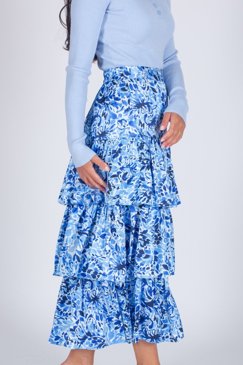 GIA SKIRT (BLUE) - Skirt - Yakira Bella