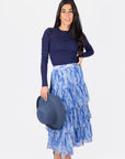 GIA SKIRT (BLUE/WHITE) - Skirt - Yakira Bella