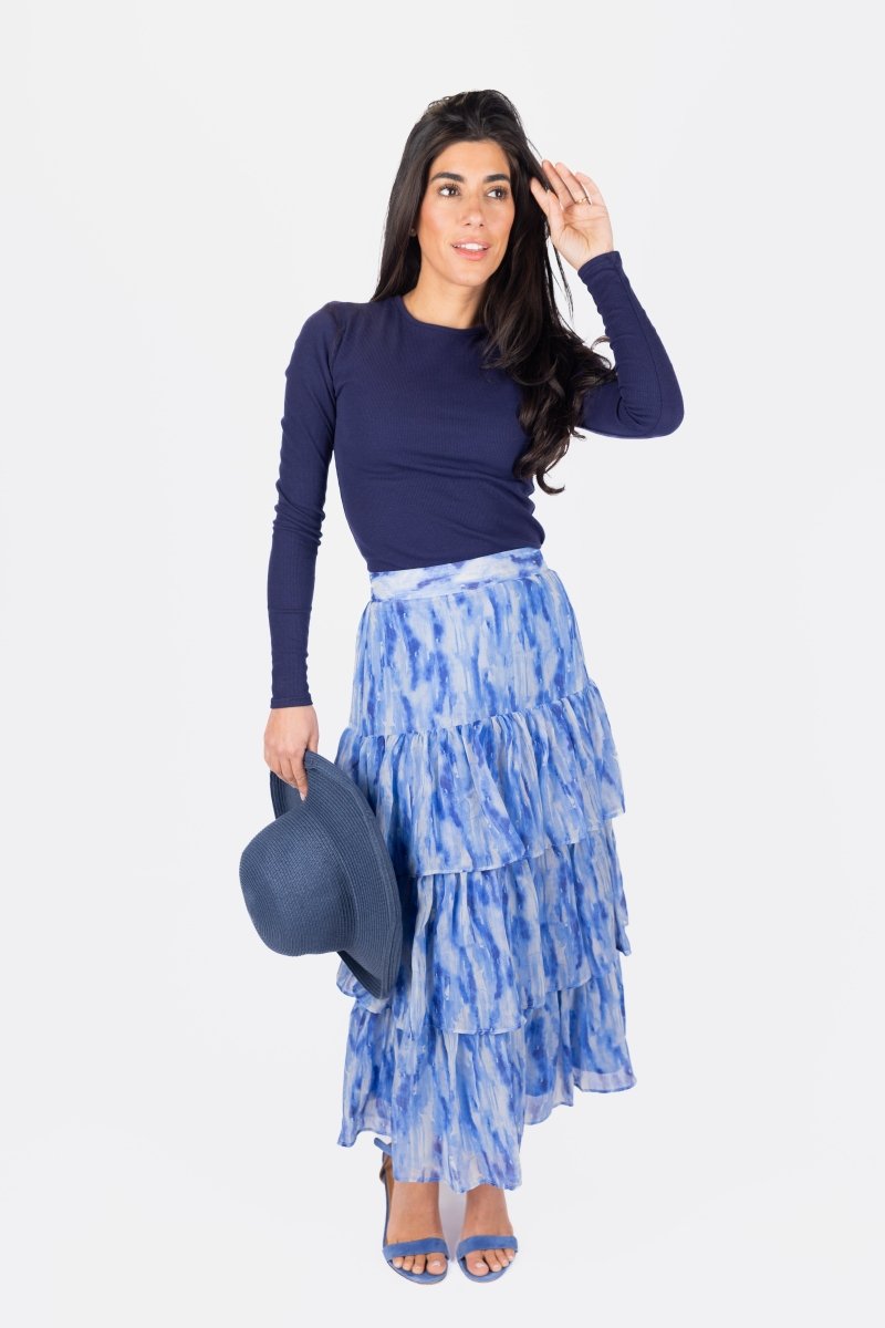 GIA SKIRT (BLUE/WHITE) - Skirt - Yakira Bella