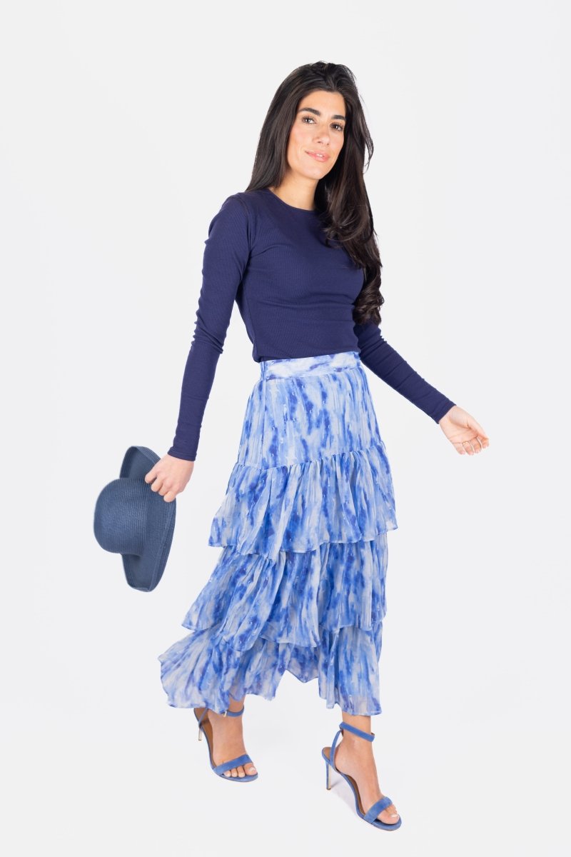 GIA SKIRT (BLUE/WHITE) - Skirt - Yakira Bella