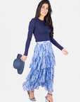 GIA SKIRT (BLUE/WHITE) - Skirt - Yakira Bella