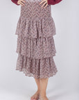 GIA SKIRT (BROWN PATTERN) - Skirt - Yakira Bella