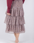 GIA SKIRT (BROWN PATTERN) - Skirt - Yakira Bella