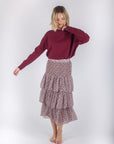 GIA SKIRT (BROWN PATTERN) - Skirt - Yakira Bella