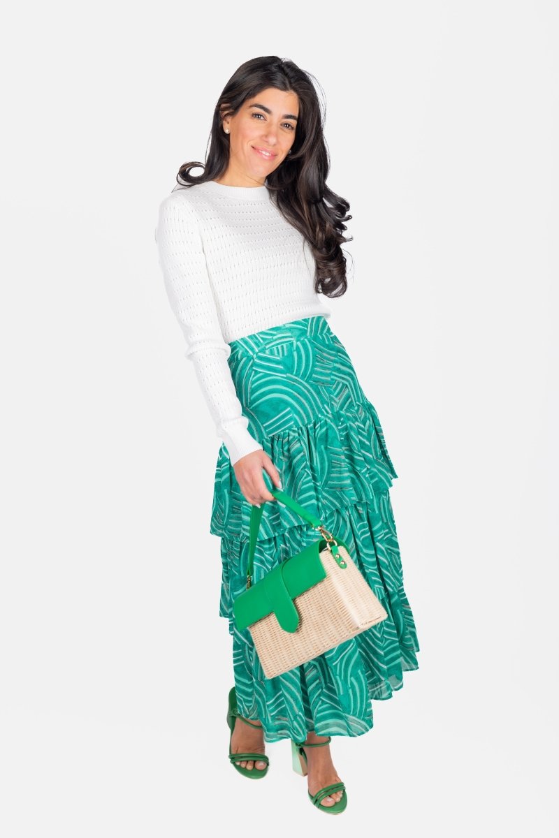 GIA SKIRT (GREEN MULTI) - Skirt - Yakira Bella