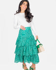 GIA SKIRT (GREEN MULTI) - Skirt - Yakira Bella