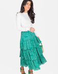 GIA SKIRT (GREEN MULTI) - Skirt - Yakira Bella