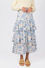 GIA SKIRT (IVORY/BLUE) - Skirt - Yakira Bella