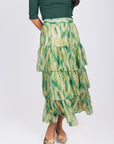 GIA SKIRT (IVORY/GREEN) - Skirt - Yakira Bella