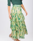 GIA SKIRT (IVORY/GREEN) - Skirt - Yakira Bella