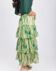 GIA SKIRT (IVORY/GREEN) - Skirt - Yakira Bella