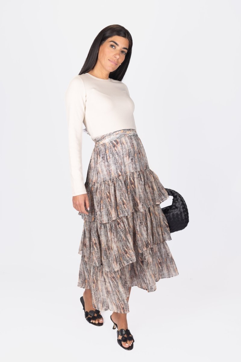 GIA SKIRT (OLIVE MULTI) - Skirt - Yakira Bella