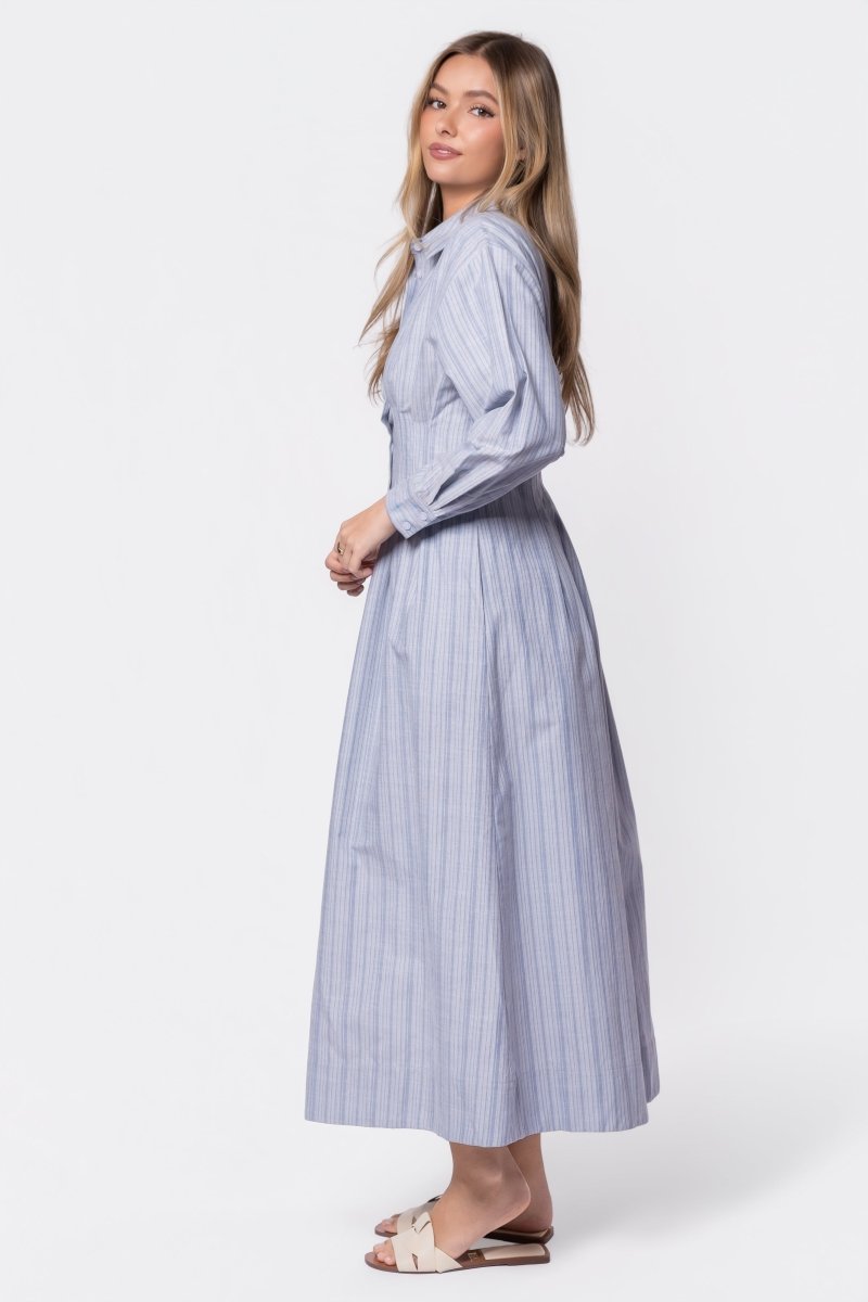 Gianna Dress (Blue Stripe) - Dress - Yakira Bella
