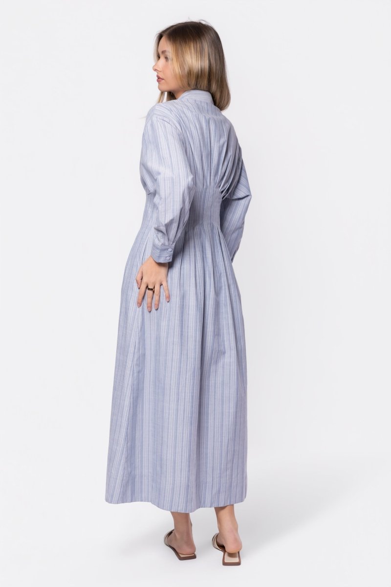 Gianna Dress (Blue Stripe) – Yakira Bella