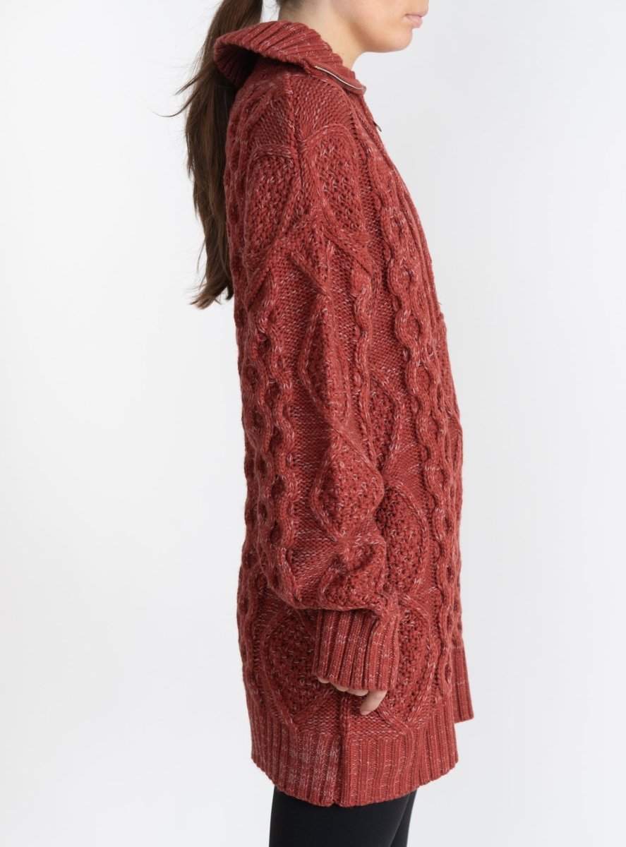 GIANNA SWEATER DRESS (Red) - Dress - Yakira Bella