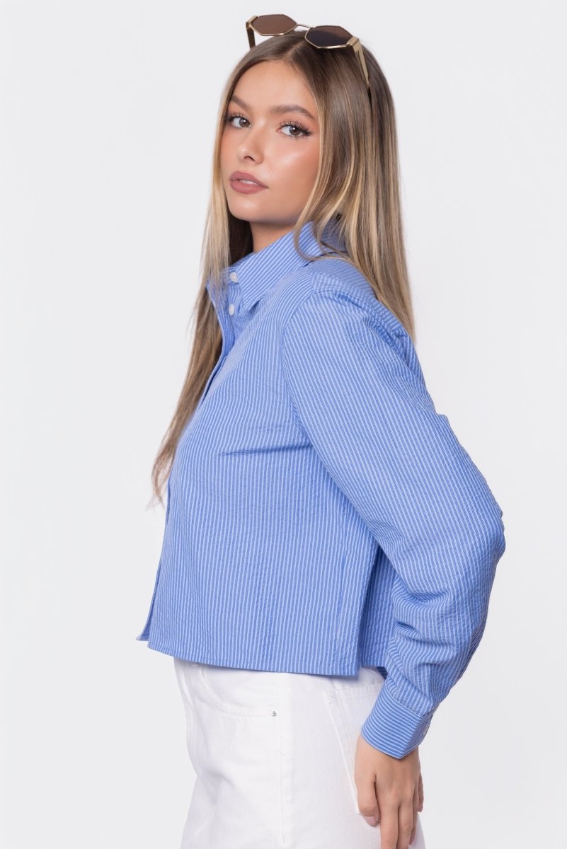 Gina Top (Blue Stripe) - Top - Yakira Bella