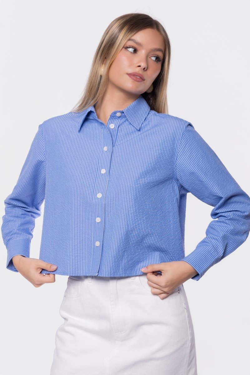 Gina Top (Blue Stripe) - Top - Yakira Bella