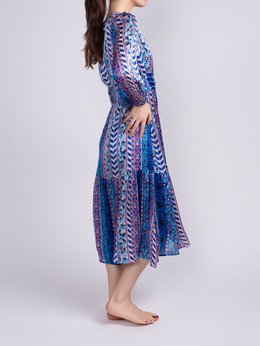 GWENYTH DRESS (BLUE GROUND) - Dress - Yakira Bella